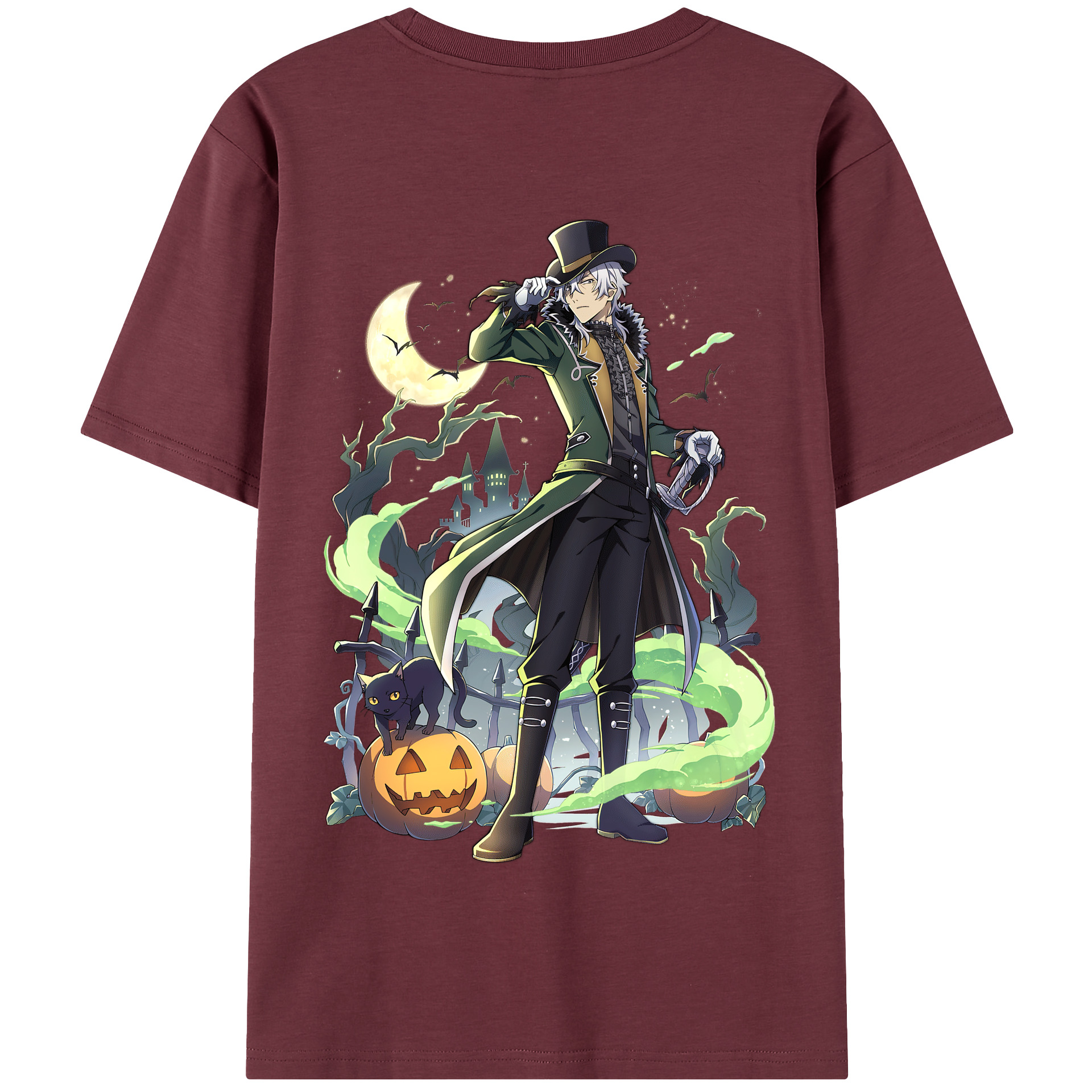 （画像用） 文豪ストレイドッグス Bungo Stray Dogs 綿100％半袖Tシャツ（背面プリント）